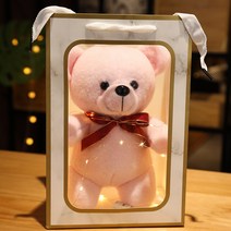 봉제인형 곰돌이인형 인형, 부채곰리본(스탠딩 선물상자), 35cm