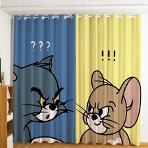 톰과제리 홈인테리어 커튼 Tom and Jerry 블라인드 가리개커튼