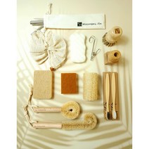 친환경 제로웨이스트 키트 선물 세트 수세미 세척솔 식물성 린넨 순면 답례품 집들이선물, 린넨행주