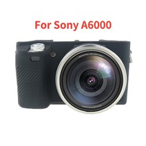 소니 알파 A6000 A6100 A6300 A6400 A6500 A6600 A5100 A5000 카메라에 대 한 실리콘 갑옷 스킨 카메라 가방 바디 커버 수호자, 01 A6000 Black