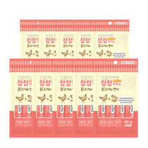 챱챱 짜먹는 닭고기와 연어 60g X 10개 강아지간식