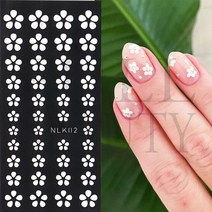 고주파실링기 에어 브러시 스텐실 3D 네일 스티커 프랑스 미소 꽃잎 잎 아트 셀프 접착 중공 슬라이더 재사용 가능한 문신 LENLK, [09] NLK03