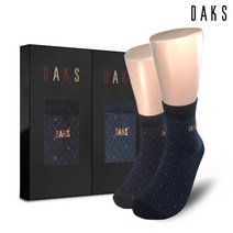 닥스(양말) [닥스양말] 신사2족세트 면후다단목 삼색도트 23806