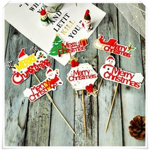 케이크장식 크리스마스 케익 데코 메세지카드, 산타