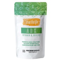 Smart for Life ADK 보충제 - 비타민 ADK - 고효능 비타민 D3 비타민 K2 및 비타민 A - 뼈와 심장 건강 지원 - 5 000 IU 비타민 A - 5 000 IU 비타민 D3 - 500mcg 비타민 K2