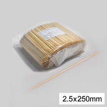 [KO] 2.5mm x 25cm 대나무 꼬지 1박스 20000개 / 어묵 바베큐 닭꼬치 일자형 꼬치 꽂이, [KO] 대나무꼬지 2.5x25cm 1박스