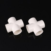 파이프 연결 DIY 조인트 홀더 커넥터 십자 32mm 흰색, 단품