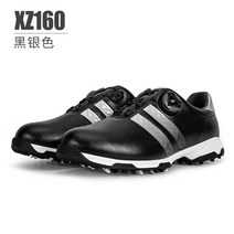 오래보아 골프 신발 남성 신발 회전 끈 캐주얼 스포츠 신발 골프 라이트 비 스파이크, 45, XZ160 -블랙 실버