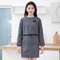 통기 가운 귀여운 여시 가족 부엌일을 밥녀 광목앞치마, T13-VO 조격 병접연결 풀업스트랩 소매를