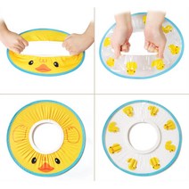 아기귀에물 샴푸모자 5개월아기샴푸캡 샤워캡 육아필수템 예비맘준비 목욕캡, 노랑