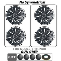 휠캡 커버 스티커 자동차 너트 보호 야광세트 가드 허브 테슬라 모델 Y 19 인치 용 4PCS 캡 성능 휠 교체용 풀 림 액세서리, 4.B gun grey