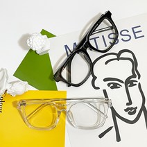 스퀘어 여자 남자 투명안경테 사각 뿔테 안경 빅사이즈 큰안경테 빈티지 오버사이즈안