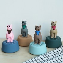 아트박스/이비자 고양이 타이머 4color, 핑크 고양이