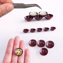 미니를사랑하는사람들 미니어처 DIY 버건디 그릇 모음(16시까지 당일발송), 17번 오목그릇(5개)
