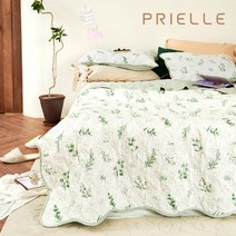 쁘리엘르 그리너리 고주파 피치스킨 스프레드 단품_베개세트 SS/Q, 01.스프레드단품SS, 그린