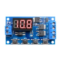 릴레이 DC 12V 24V 트리거 사이클 타이머 지연 스위치 회로 기판 듀얼 MOS 튜브 제어 모터 LED 라이트 모, 한개옵션0
