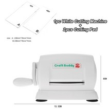 다이컷머신 종이 커터 롤링 다꾸 DIY 카드 공예 미니 커팅기, 화이트