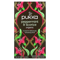 푸카 허브 페퍼민트 감초 허브티 무카페인 티백 20 개 1.05 oz 30 g