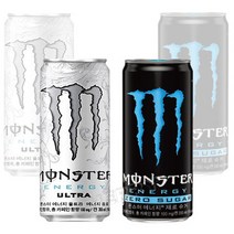 몬스터 에너지드링크 울트라(흰) + 제로슈거(검파) 355ml x 24캔(반반) (박스안심포장), 상세페이지 참조