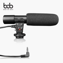 bob 입체 고감도 3.5MM 외장마이크 MIC-01 GoPro 호환, 블랙, MIC_01_블랙, 1개