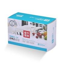 오웰 soft 라텍스장갑 아이보리 200매, 오웰 soft 라텍스장갑(L) 아이보리 200매
