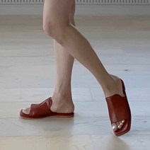 여자 절개 가죽 슬리퍼 여름 패션 사무실 교사 데일리