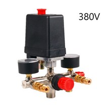 압력 스위치 제어 밸브 가능 20mm 커넥터 90-120psi 컴프레서용 매니 폴드 레귤레이터 게이지, 02 380v