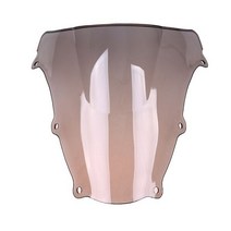 POSSBAY 오토바이 윈드 실드 스즈키 SV650 SV1000 2003-2009 04 05 06 07 08 자전거 스크린 더블 버블 디플렉터, smoke