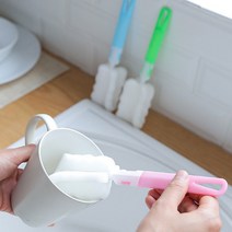 컵 세척솔 수세미 보온병 손잡이형, 세척솔그린01111LDP