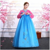 보라색 한복 여자 저고리 치마 세트 흰색 민트 공주