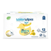 WaterWipes 플라스틱 프리 헹굼 XL 목욕 물티슈 99.9% 수성 민감한 피부를 위한 무향 및 저자극성 192개12팩 포장은 다를 수 있음 USA 미국, 16 Count (Pack of 12)