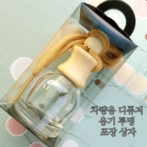[버블빈] 디퓨저재료-차량용디퓨저용기포장상자(투명사각고리)