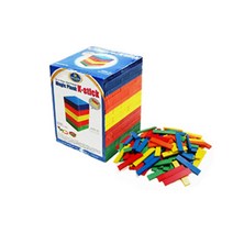 +[플렉스온]+(러닝스텝) 칼라 카프라 100pcs 원목가베 교구 나무블럭 건축게임+[FLEXON]+