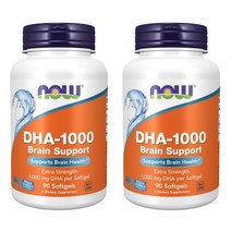 나우푸드 DHA-1000 브레인 서포트 1000mg 소프트젤 글루텐 프리, 90개입, 2개