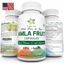 미국 Organic Aura AMLA 1000mg 120캡슐 오가닉아우라 암라 아마륵 아말라키 열매 추출물 고함량