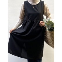 심플 블랙 와이드어깨끈 앞치마 목공앞치마 위생복