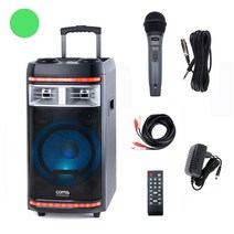 컴스 이동식 블루투스 버스킹 앰프 스피커 유선 무선 마이크 헤드셋 CR400PB세트 (행사용 /노래방), CR400PB1 스피커+유선마이크 1개