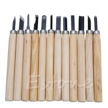 전문가용 나무 조각 핸드 치즐 나이프 도구 세트 12 개 목공 가우징 업데이트, 12pcs