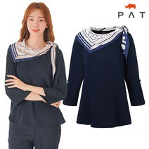 PAT 스카프장식 티 블라우스