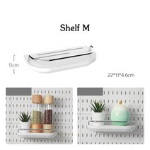 무타공벽걸이선반 북유럽 스타일 DIY 페그보드 액세서리 행잉 선반 스토리지 후크 벽 정리 펀칭 공예 없음, [42] Shelf M