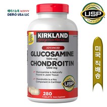 (총 1병) 커클랜드 클리니컬 스트랭스 글루코사민 콘드로이틴 280정 X 1병 [ KIRKLAND /미국costco정품], 280개, 1개
