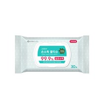 그린핑거 손소독 물티슈 캡형, 30매, 2개