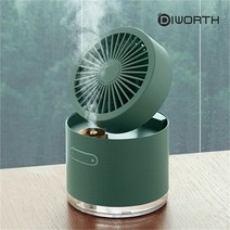[마마베리]디월스 험피팬 D22 탁상용 미스트 선풍기 가습기 무드등 냉풍기 써큘레이터, 화이트