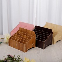 핸드폰보관함 휴대폰 수거함 스마트폰 수납함 정리함, 36구정리함, 월넛