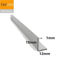 ㄱ형강 앵글 18x12mm 두께 1mm 6063 직각 알루미늄 L 자형 합금 테두리 삼각형 프로파일 장식 재료, 25cm