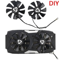 GA91S2U PowerColor Red Devil RX580 GPU 쿨러 냉각 팬 Radeon Dragon AX RX 480 470 비디오 카드 교체, DIY fan_없음 RGB_Black