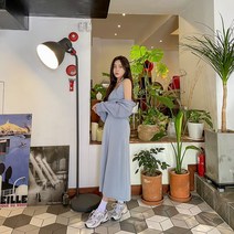 어멜리스 여성용 볼레로 모모 롱 나시 원피스 세트 (3color)