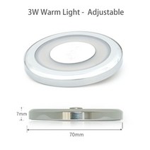 호환용 정품 마린 울트라 얇은 LED 천장 조명 12/24V 자동차 인테리어 돔 독서 램프 조 광 기 스위치 RV 캠핑 액세서리, CHINA, 04 3W Warm  Adjustable