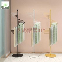 랙 진열대 벨트 스카프 진열 행거 옷걸이 후크 넥타이, 실버높이138cm(19타), 공식 표준배치