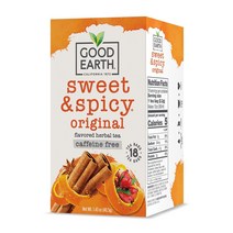 Good Earth 굿 얼스 스위트 앤 스파이시 오리지널 맛 허브 티 카페인 프리 18 티백 333850